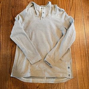 North Face Beige Snap Pullover, size M